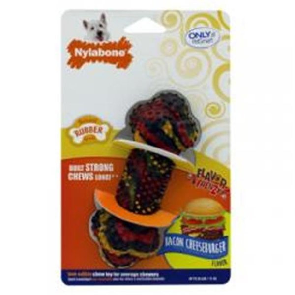 Nylabone 491579 Flavor Frenzy Double Action Chew - Bacon Cheesebur, Nylabone, Mfr#: 491579